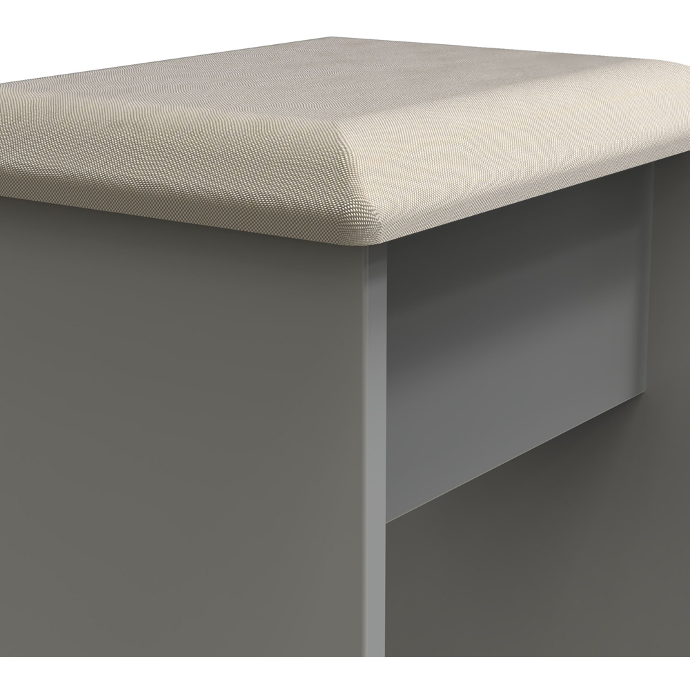 Crowndale New York Dusk Grey Vanity Stool Ready Assembled Image 5