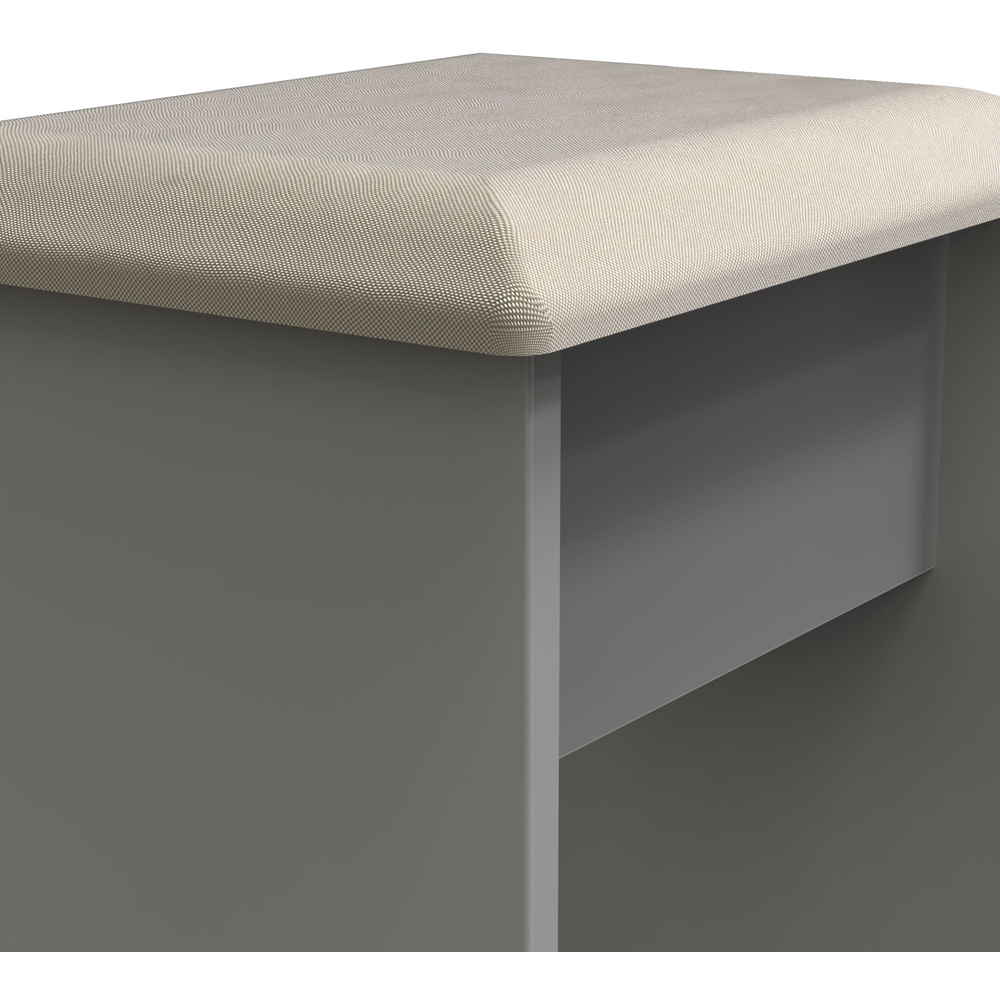 Crowndale Las Vegas Dusk Grey Vanity Dressing Table Stool Image 5
