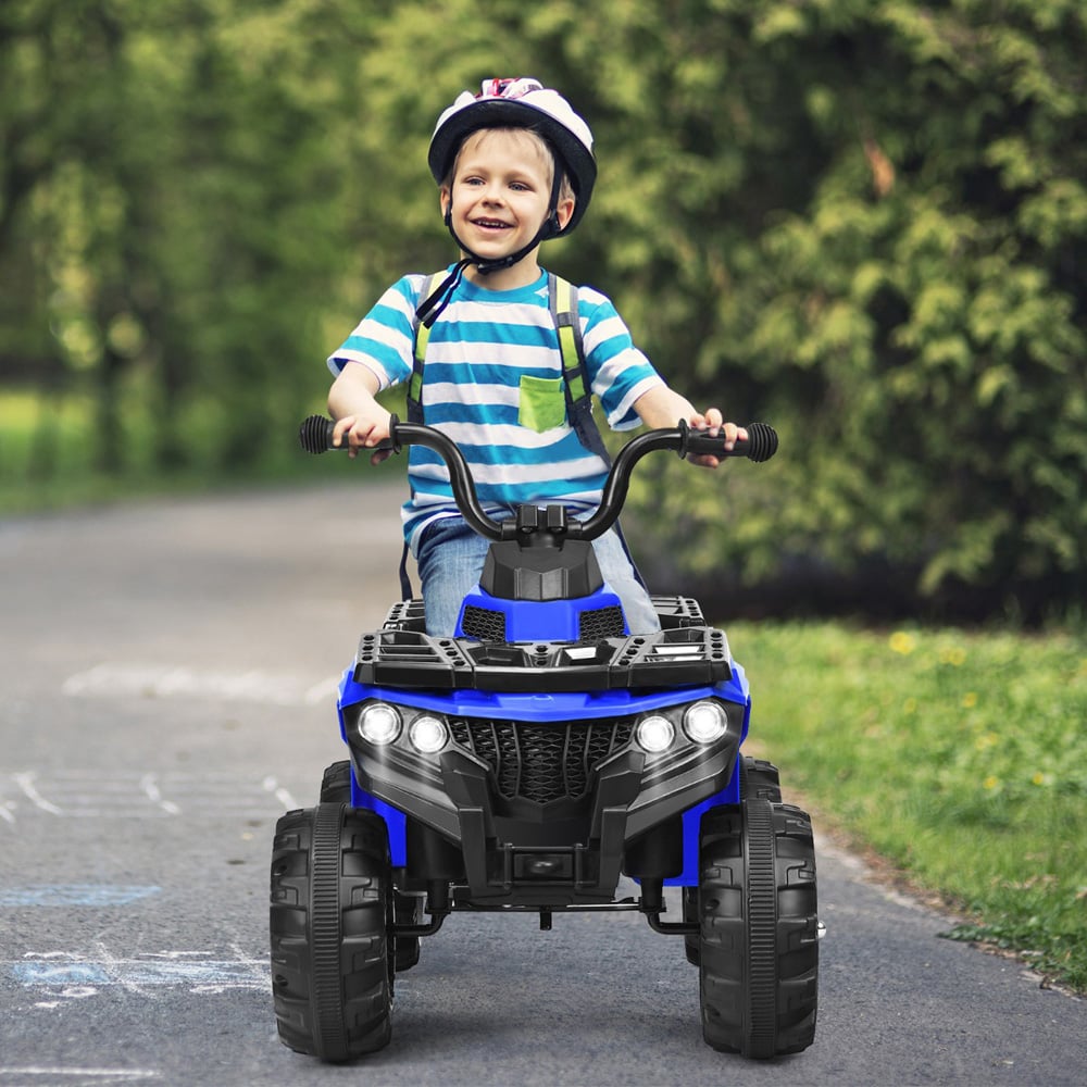 Costway Kids Blue All Terrain Electric Quad Bike with MP3 Image 5