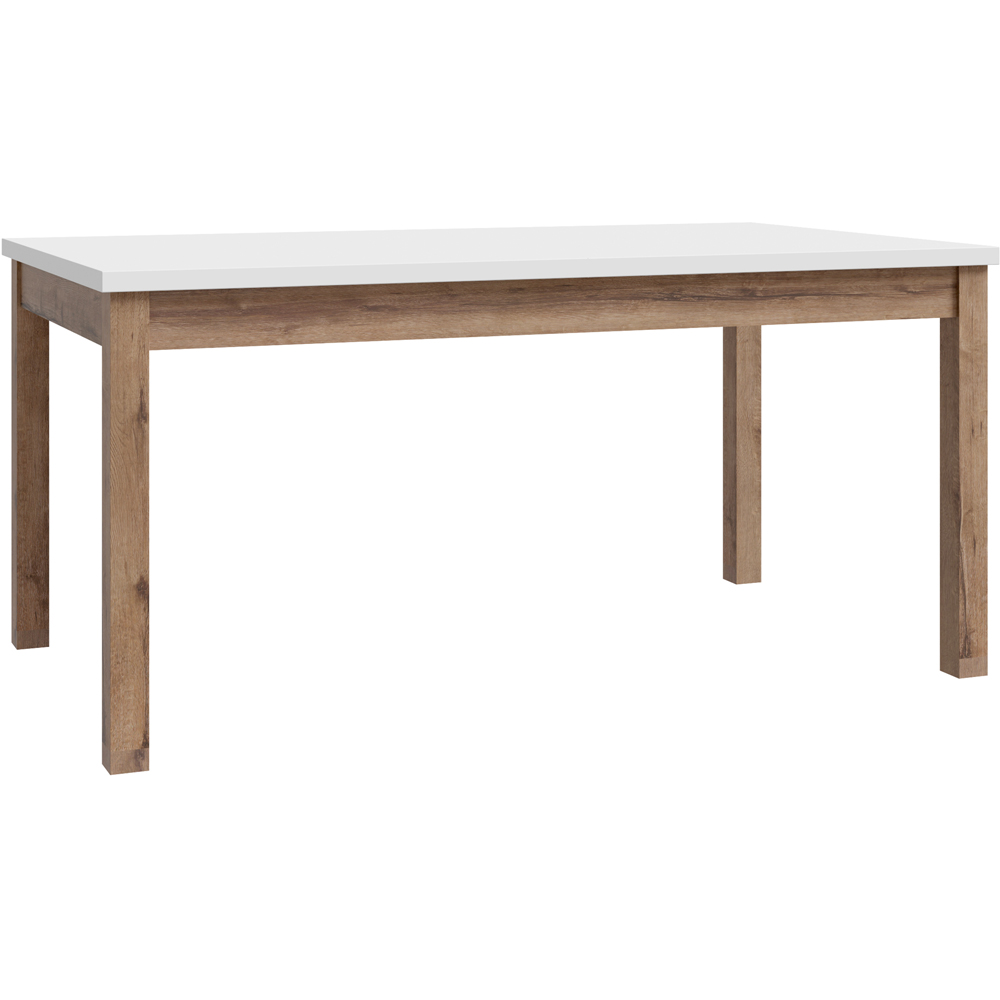 Florence Wensley 8 Seater Dining Table Light Grey and Oak Image 2