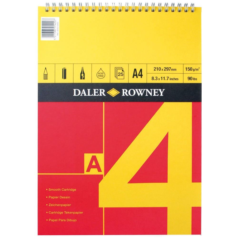 Daler-Rowney Cartridge Spiral Pad - White / A4 Image