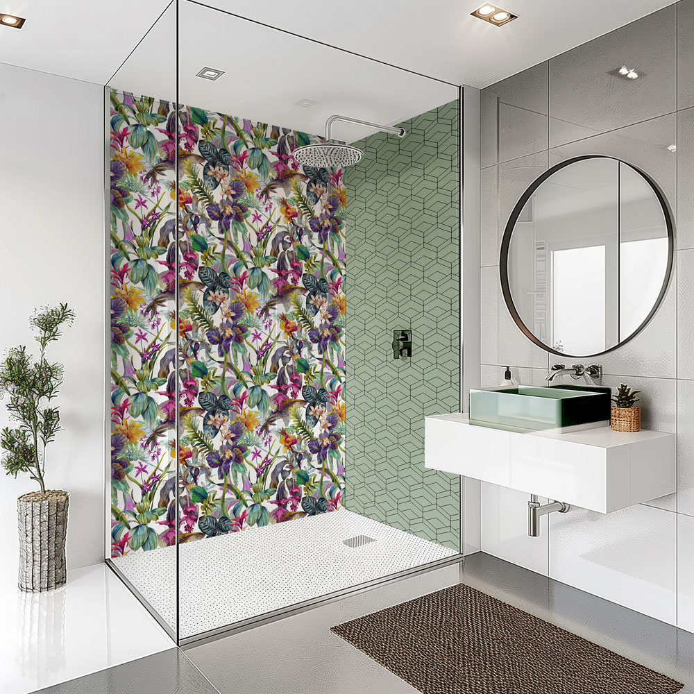 Splashbax Premium Artisan Floral Dream Acrylic Bathroom Wall Panel 2400 x 900mm Image 7