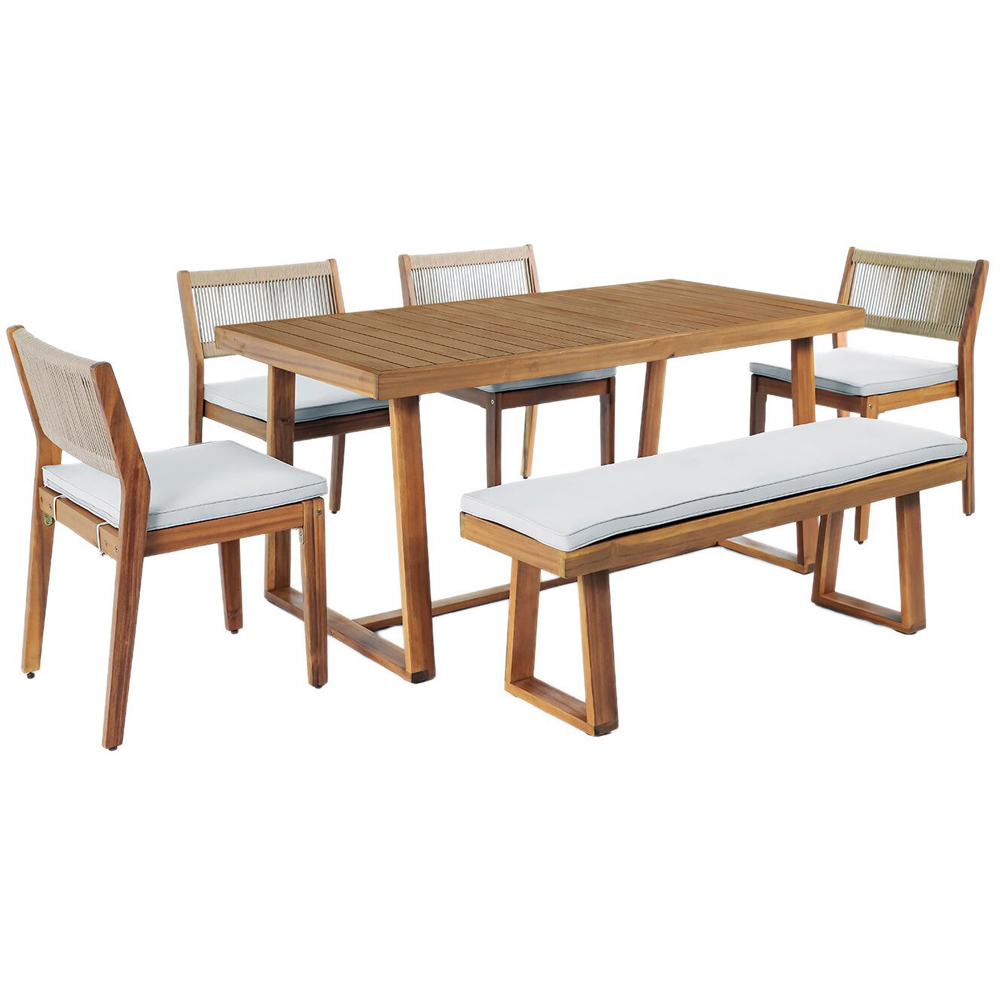 Brooke 6 Piece Dining Set - Wood Image 2