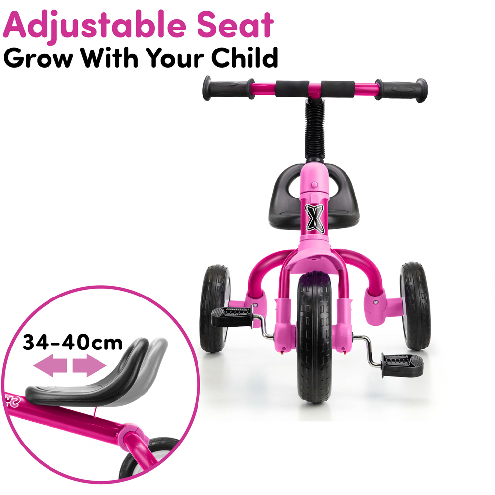 Xootz Toddler Pink 5 in 1 Switch Rider Folding Balance Trike Image 6