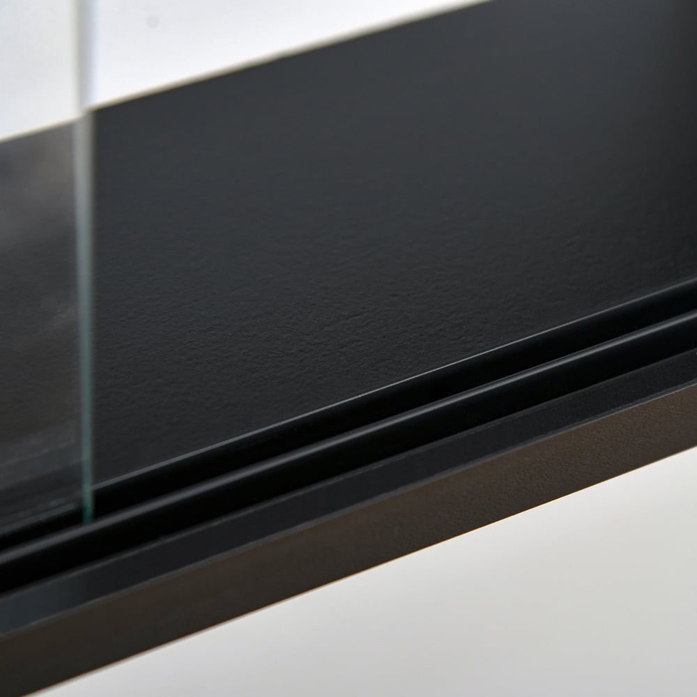 Portland 2 Door 5 Shelf Black and White Wall Display Cabinet Image 4