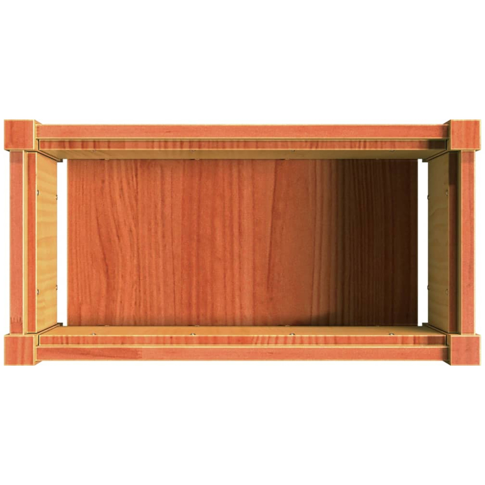 vidaXL Brown Pine Wood Garden Planter 31 x 60 x 31cm Set of 2 Image 3
