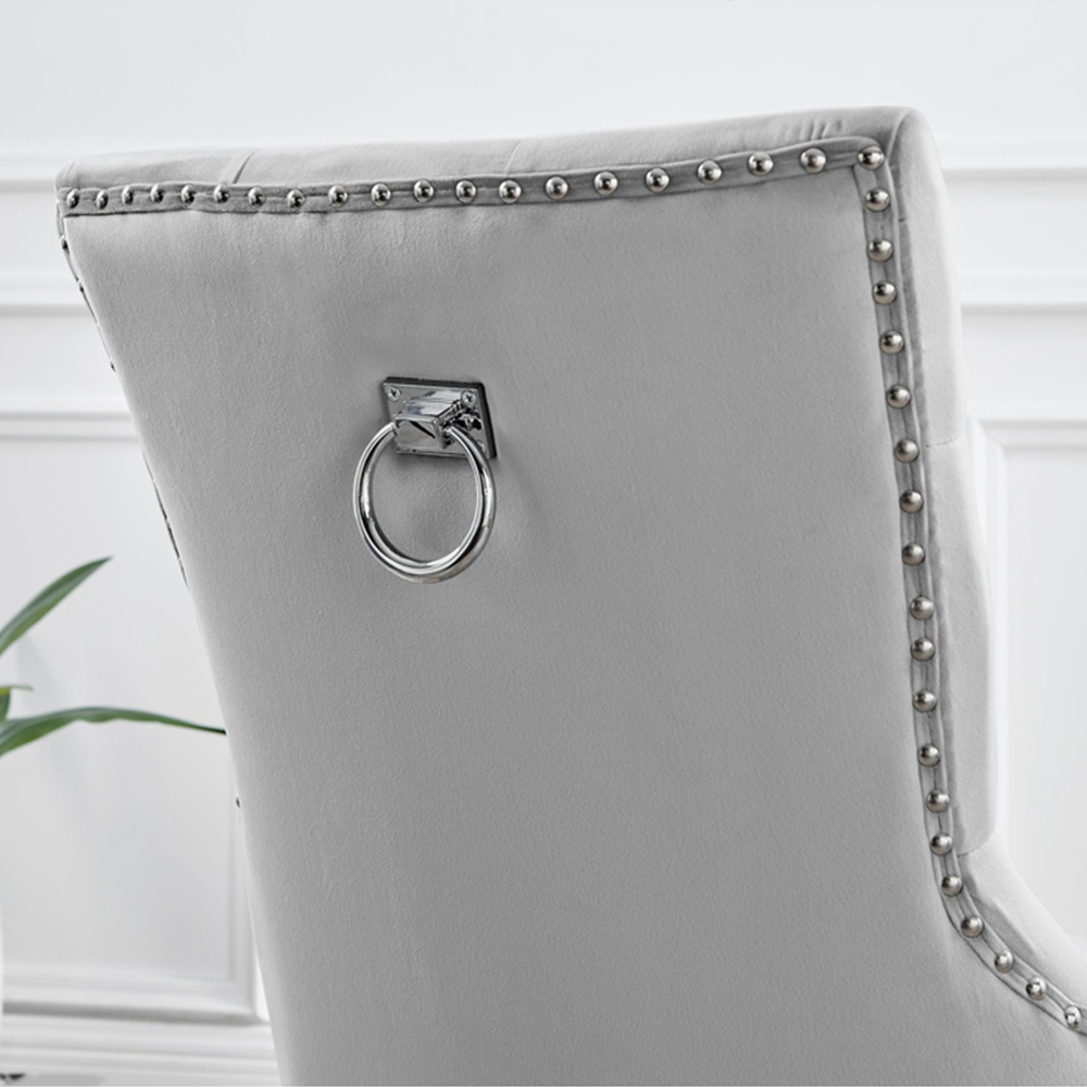 Furniturebox Arona Kensington Concrete Effect 4 Seater Round Dining Set Grey Black and Grey Image 8