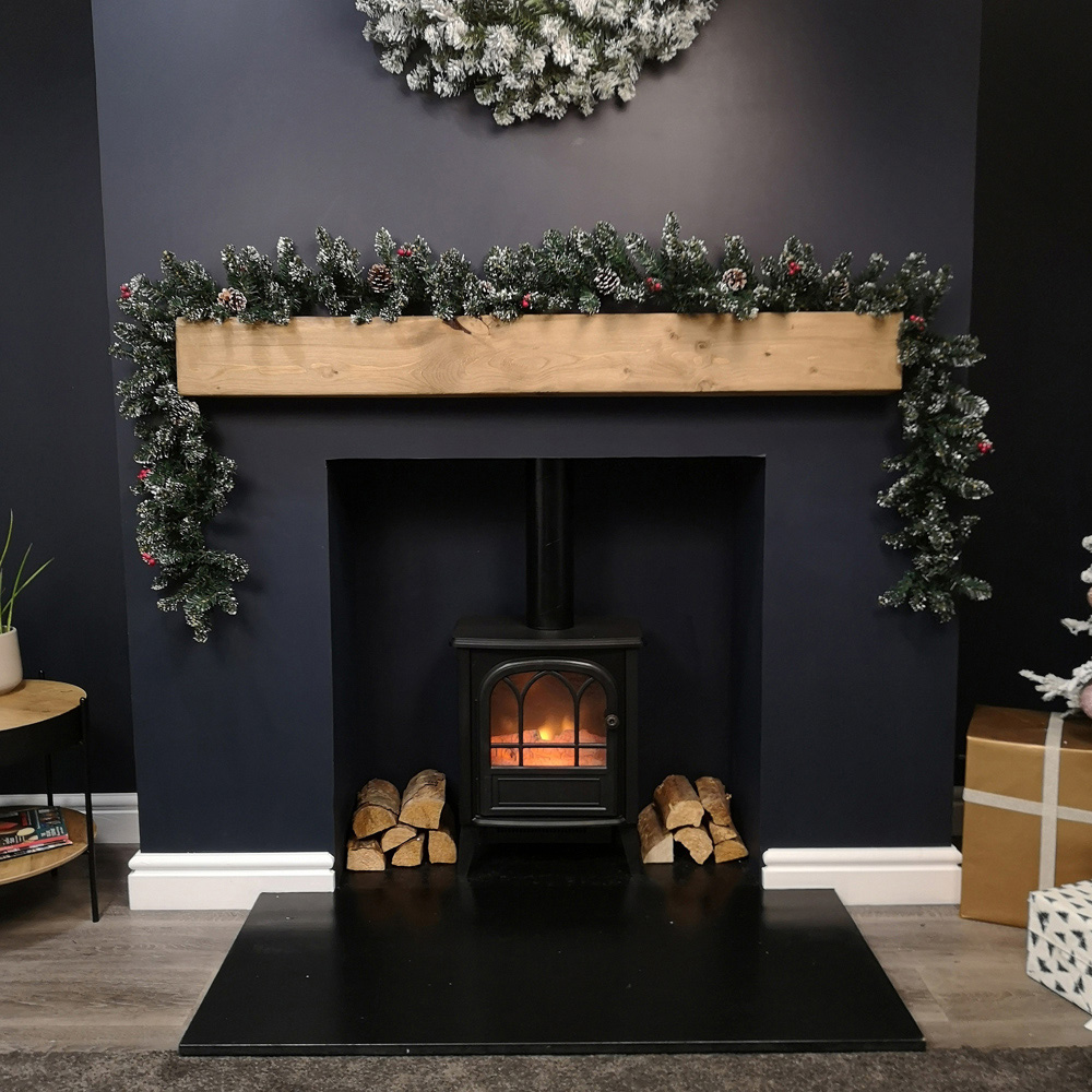 Samuel Alexander Green Christmas Garland with Pine Cones and Red Berries 270cm Image 6