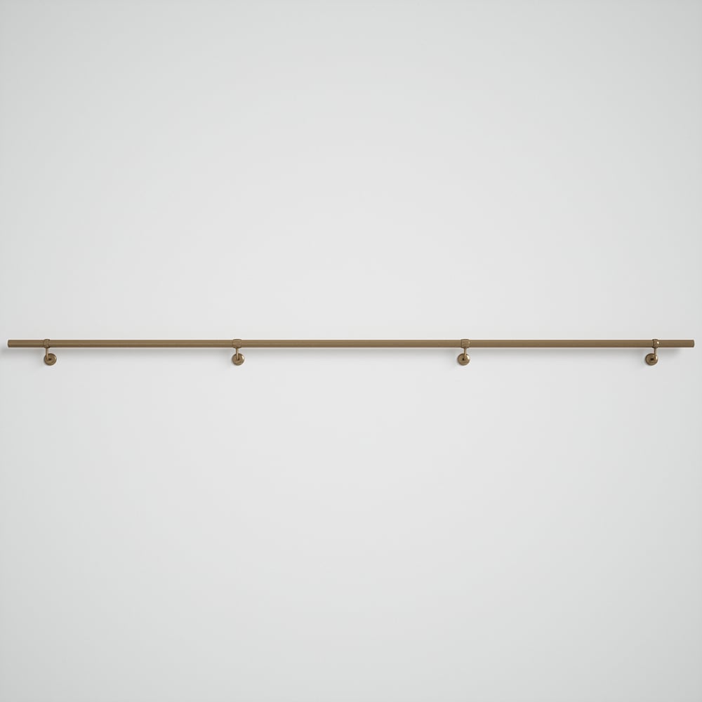 Forgeworks Antique Brass Stair Hand Rail Kit 3.6m Image 2