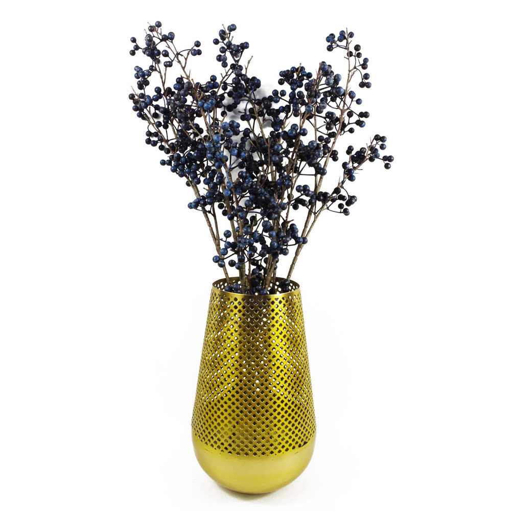 Leaf Blue Berry Artificial Christmas Spray 70cm Image 2