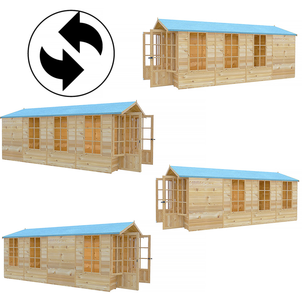 Shire Delmora 8 x 16ft Double Door Traditional Summerhouse Image 5