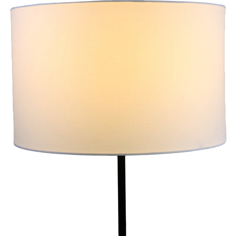 White Peter Floor Lamp with Table Image 3