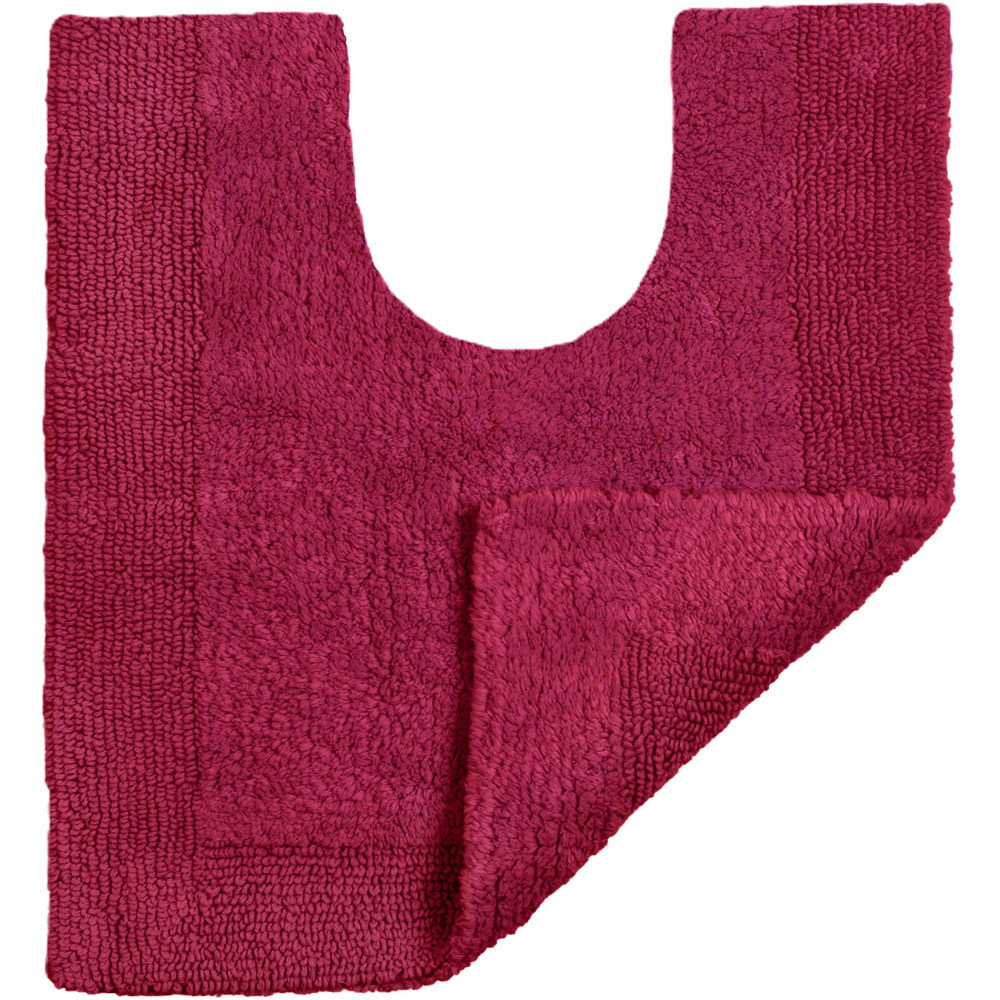 Allure Bath Fashions Elegance Beetroot Reversible Pedestal Mat 53 x 55cm Image 2