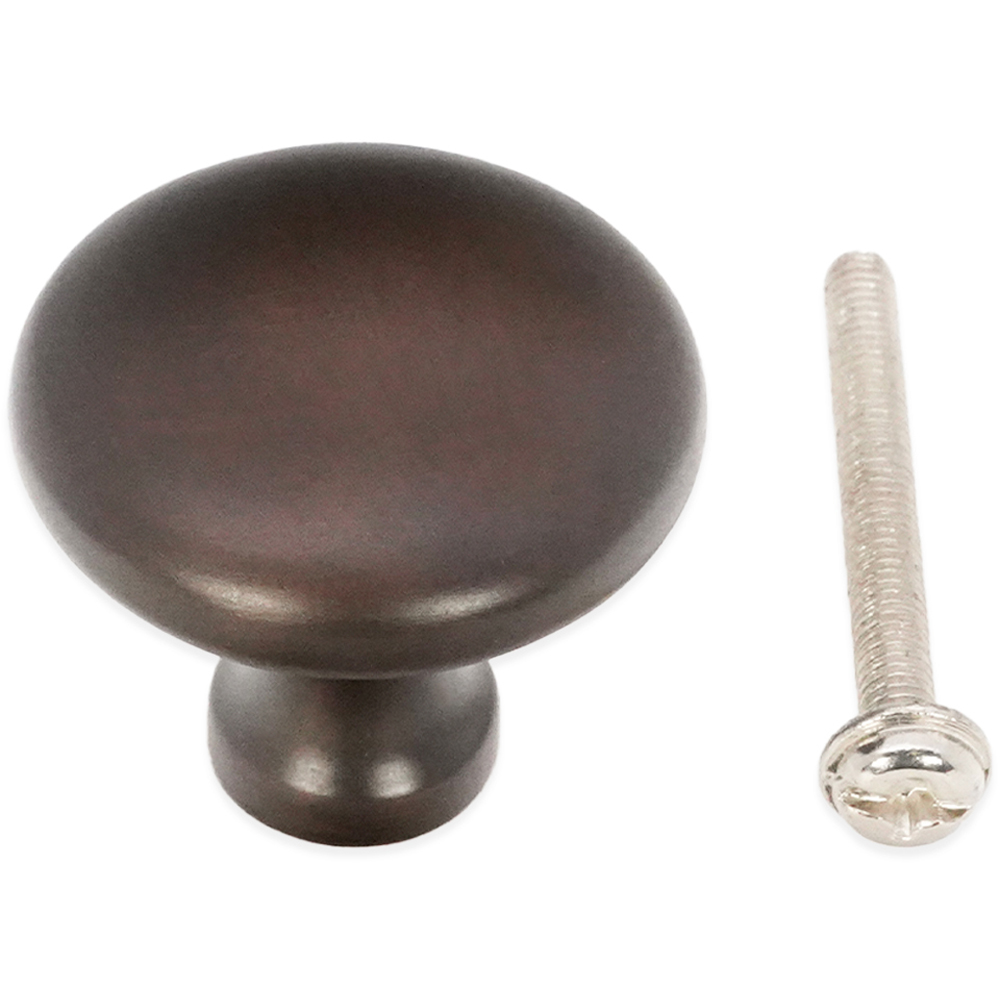 Spira Brass Mushroom Aged Bronze Medium 32mm Cupboard Knob Image 4