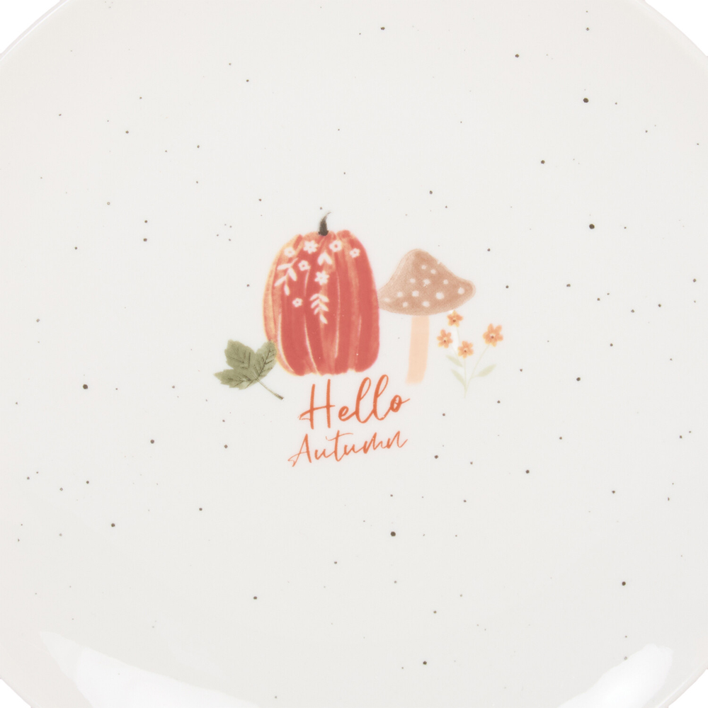Autumn Print Plate White Side Plate Image 4
