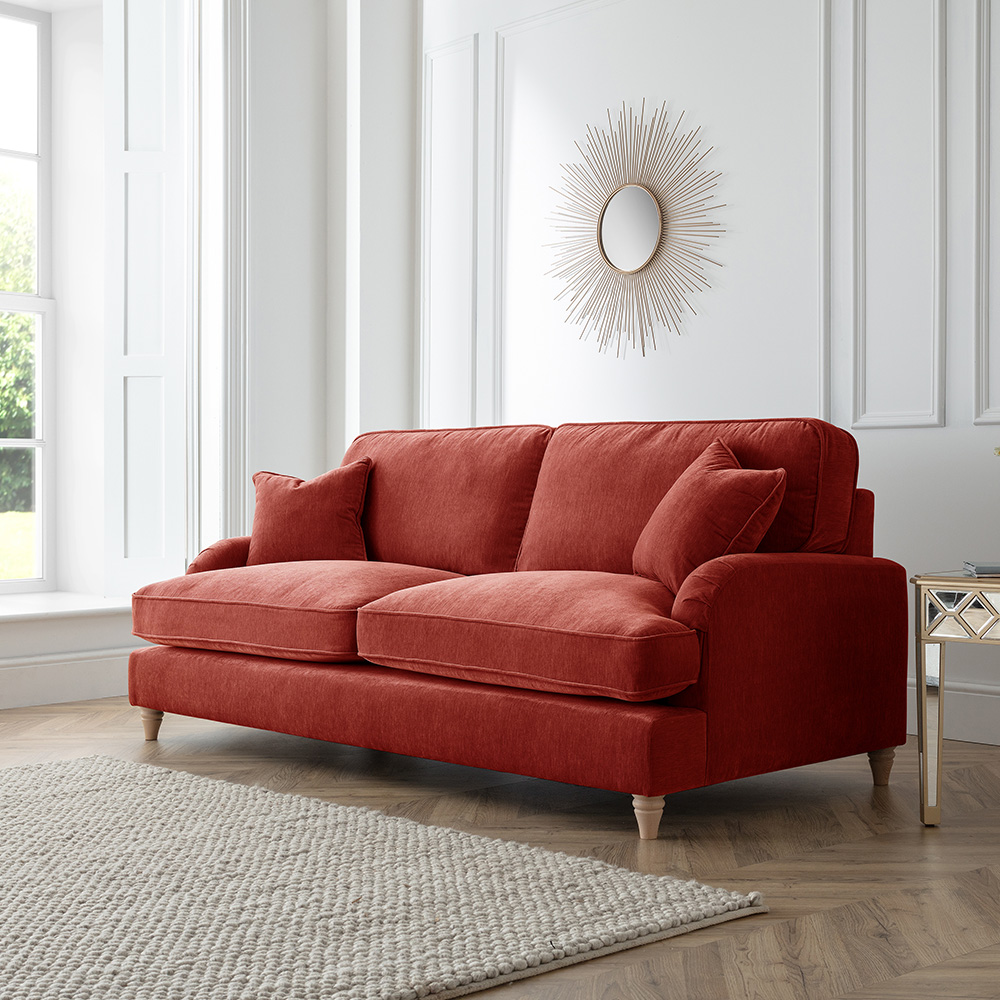 The Vienna 3 Seater Apricot Sofa Image 6
