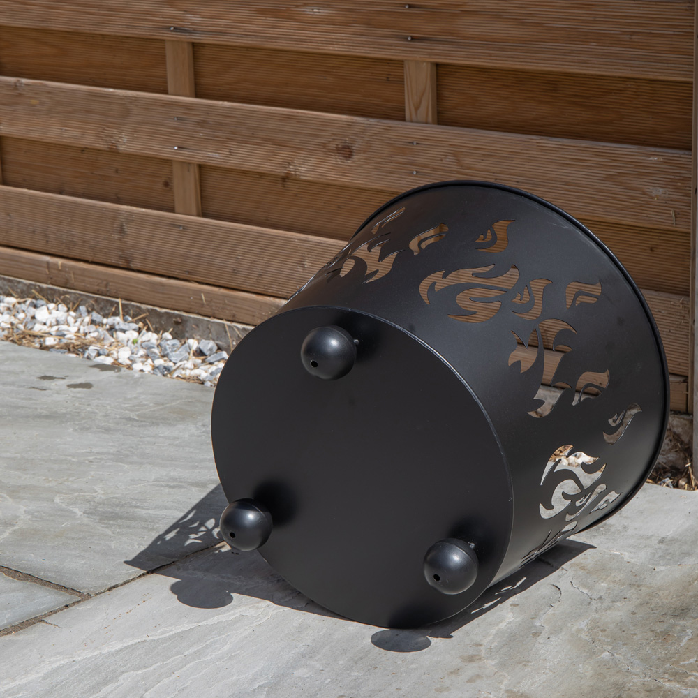 Samuel Alexander Black Steel Fuego Outdoor Fire Basket 32cm Image 8
