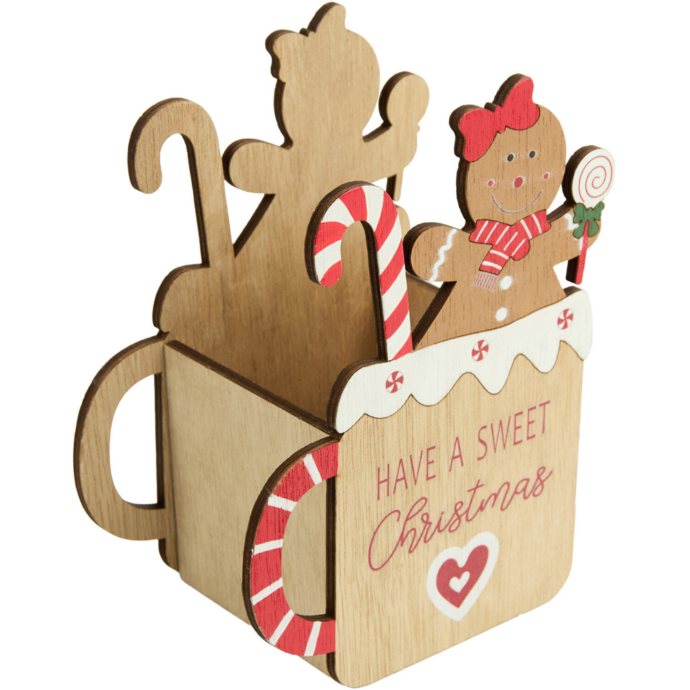 Wooden Gingerbread Mug Decoration Image 4
