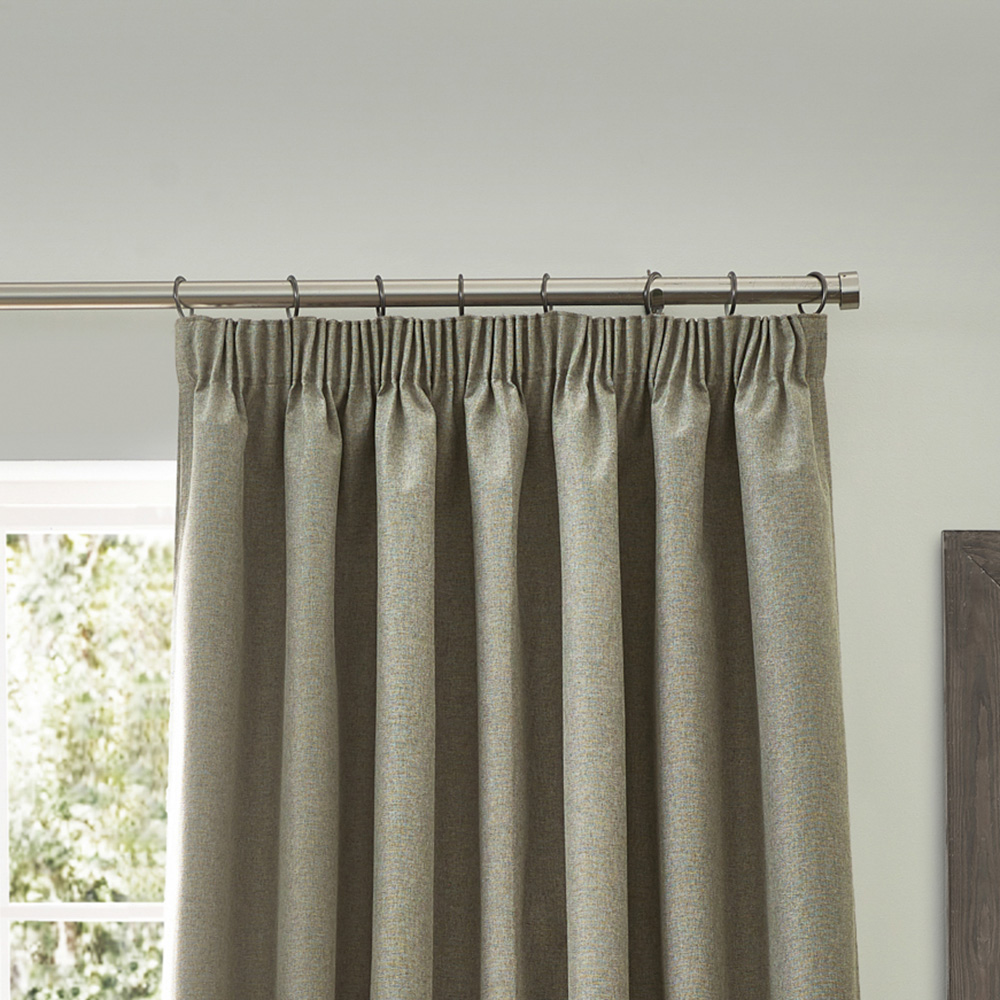 furn. Dawn Natural Blackout Pencil Pleat Curtains 168 x 137cm Image 2