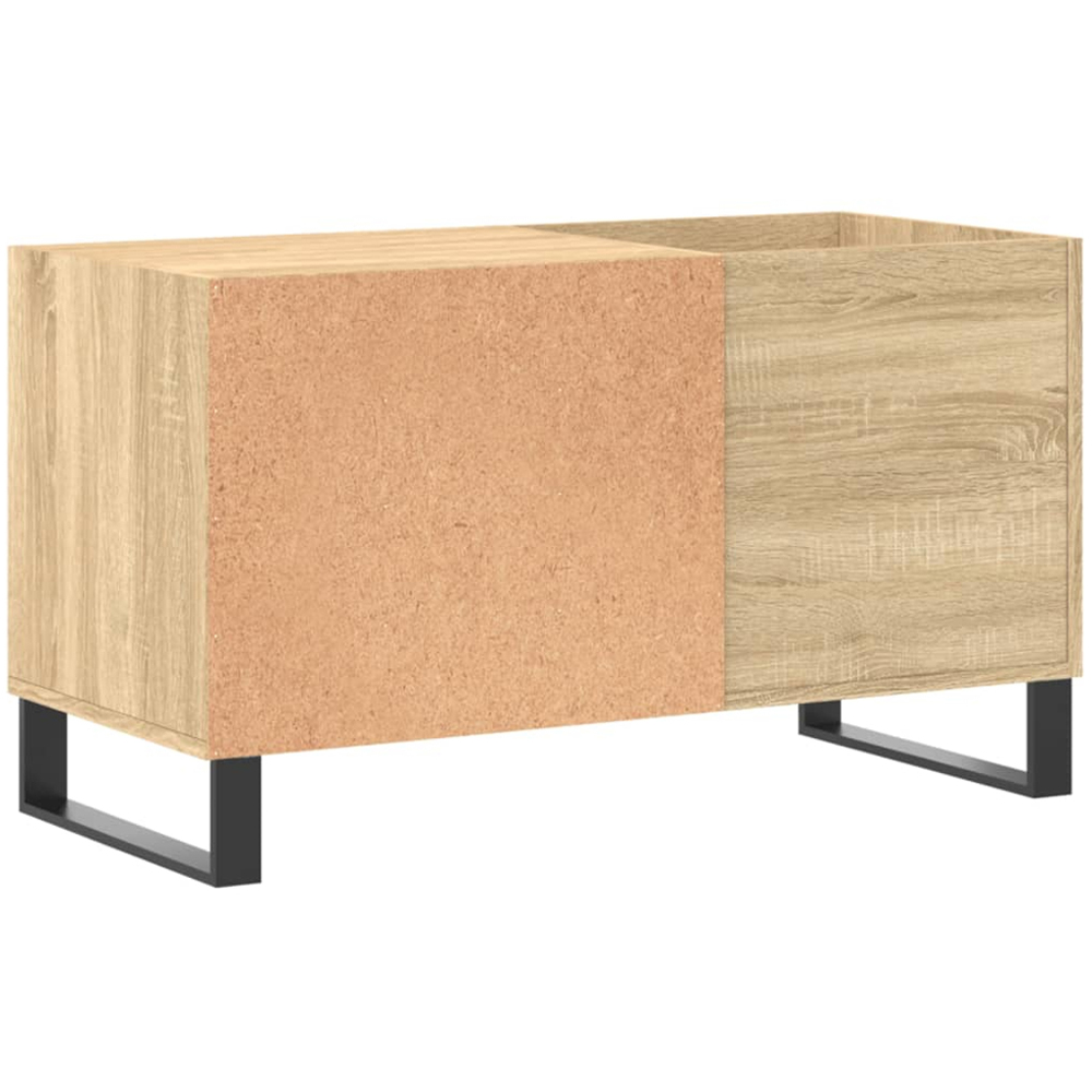 vidaXL 2 Shelf Sonoma Oak Record Cabinet Image 6