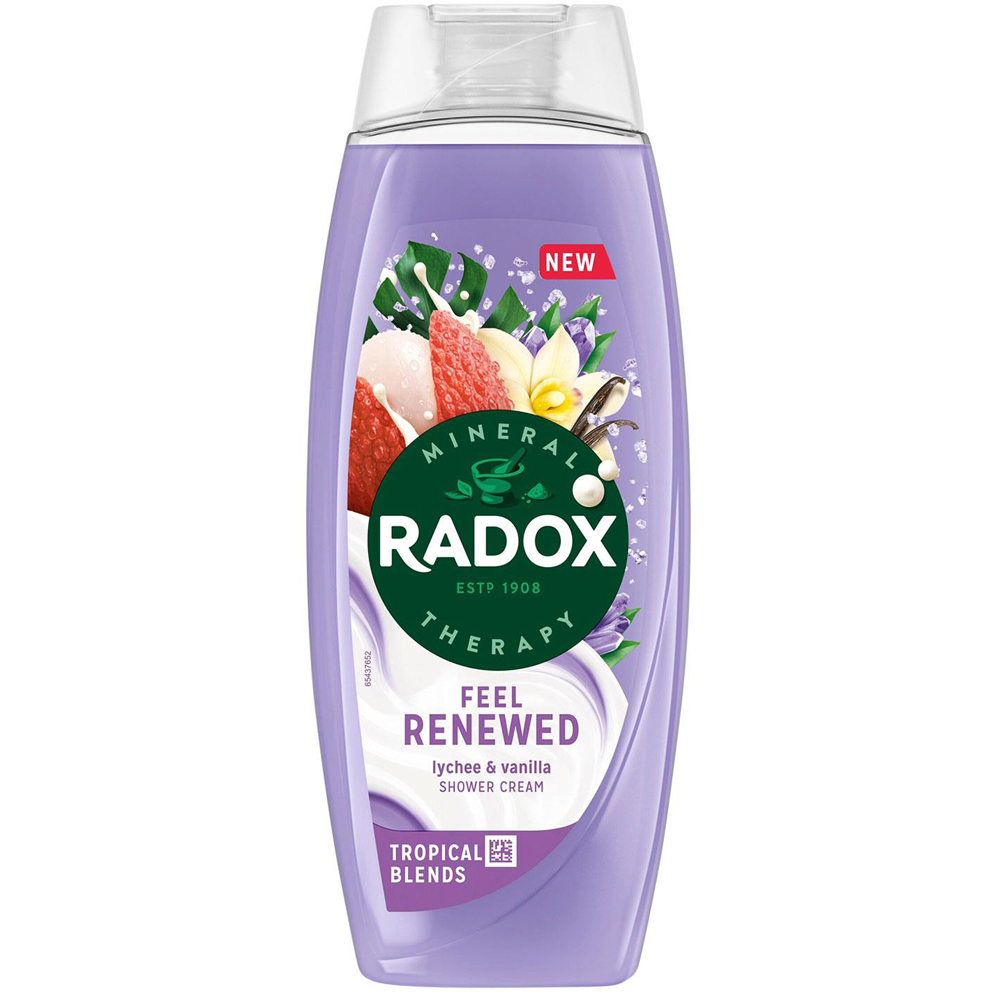 Radox Mineral Therapy Feel Renewed Lychee and Vanilla Moisturising Shower Cream 450ml 6 Pack Image 3