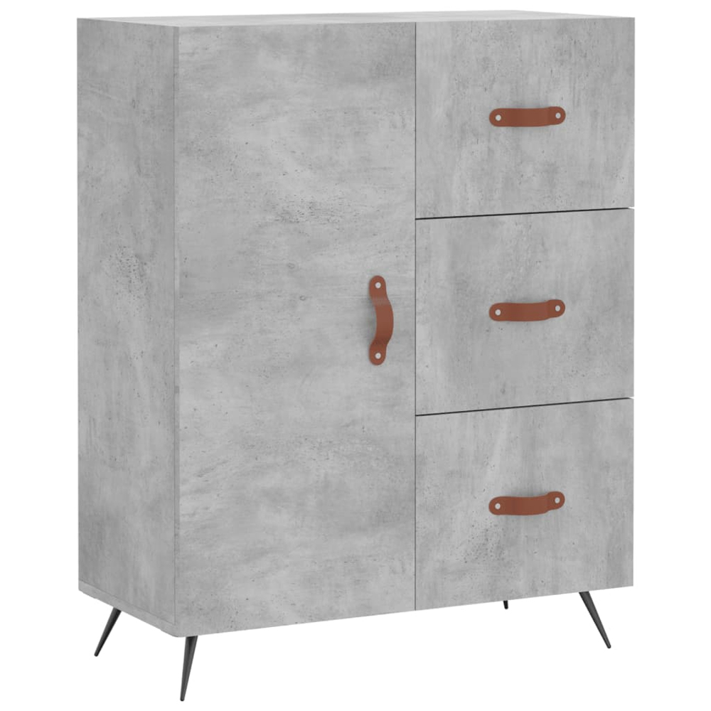 vidaXL 3 Door 3 Drawer Concrete Grey Highboard Image 7