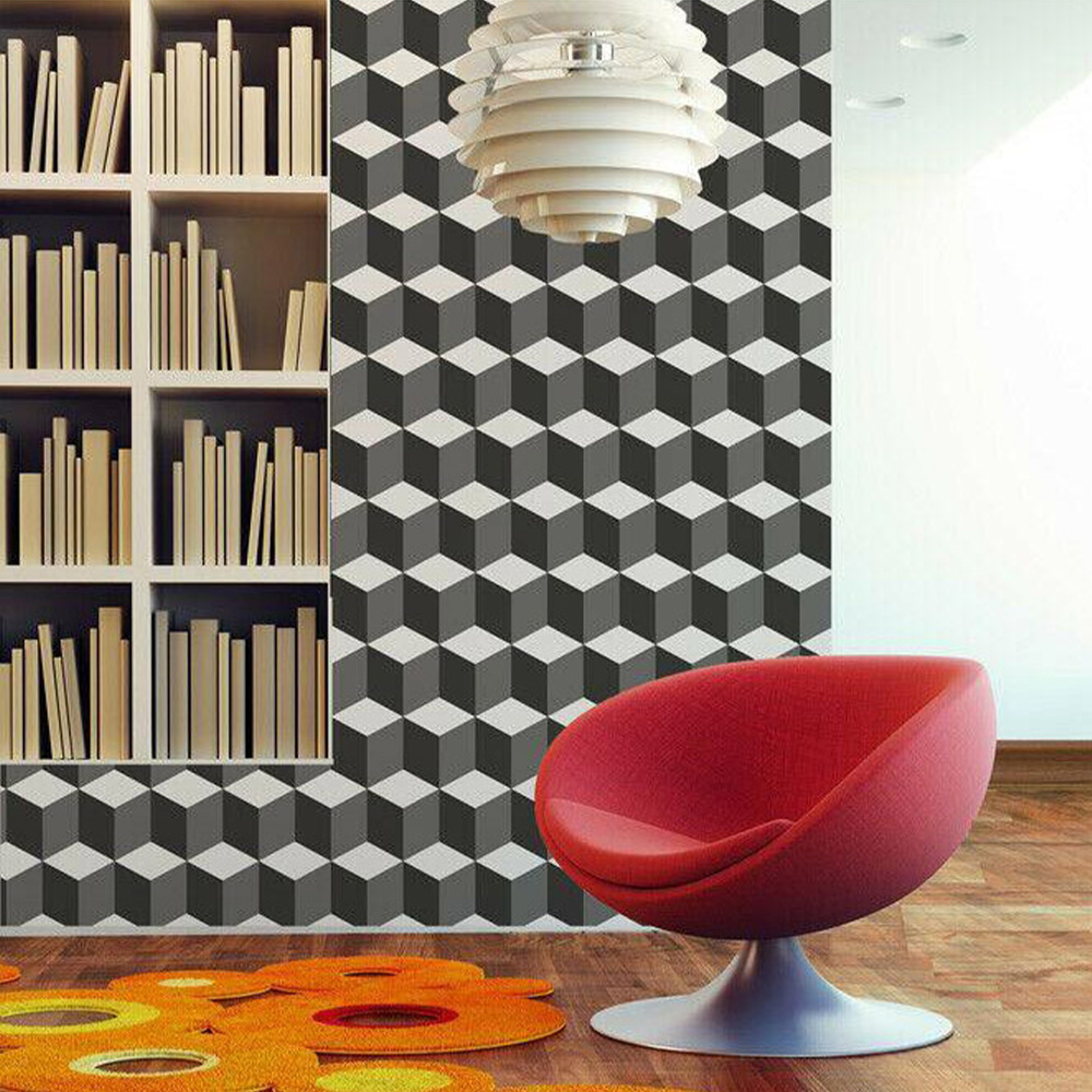Walplus 3D Cubes Pattern SelfAdhesive Decal Wilko