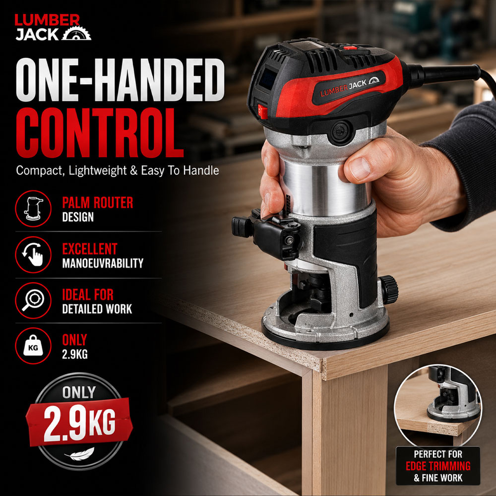 Lumberjack TR710DS 230V Red 6 Variable Speed Trim Router Image 5