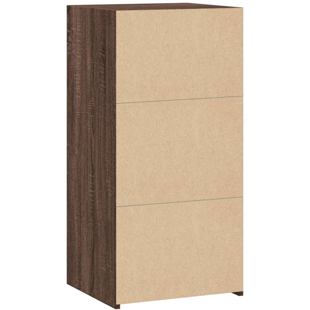 vidaXL 3 Shelf Brown Oak Sideboard Image 6