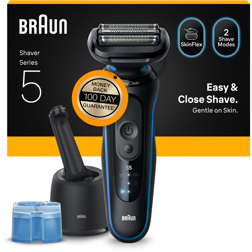 Braun Series 5 Black Waterproof Electric Shaver with Cleaning Brush and Charger Image 3