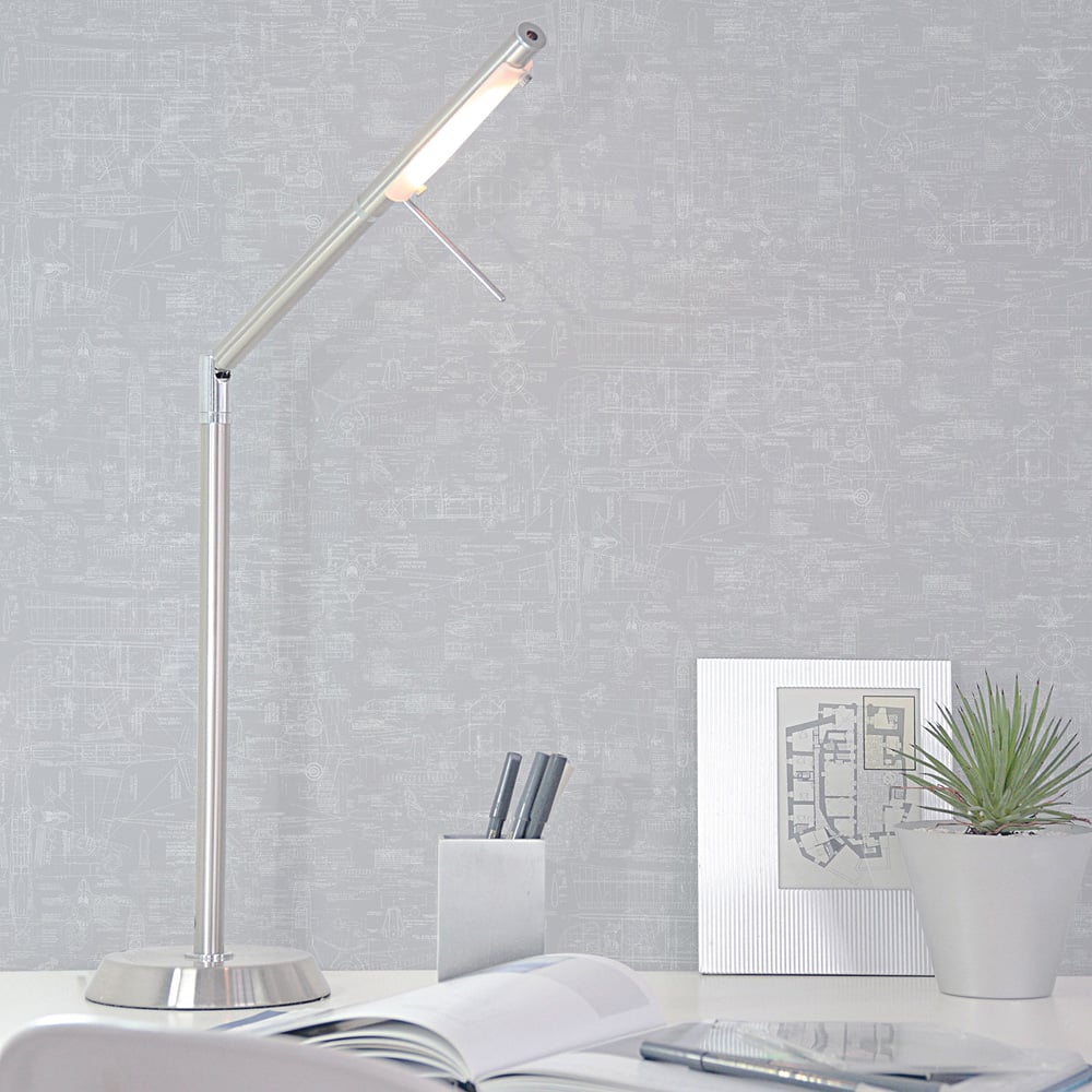 Galerie Nostalgie Technical Drawing Grey and Silver Wallpaper Image 2