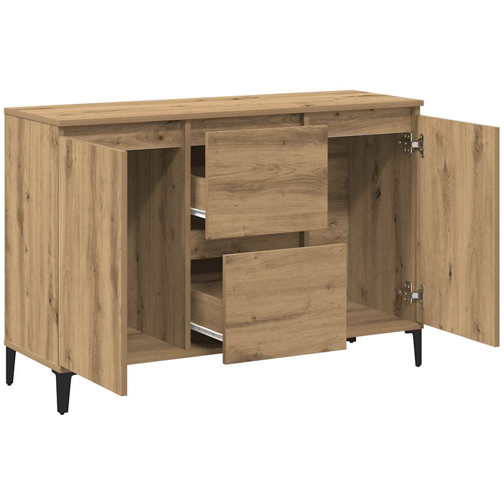 vidaXL 2 Door 2 Drawer Artisan Oak Sideboard Image 7