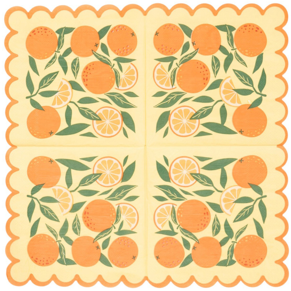 Pack of 20 Orange Blossom Napkins Image 1