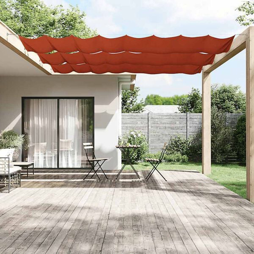 vidaXL Red Oxford Fabric Vertical Awning 1 x 8m Image 1