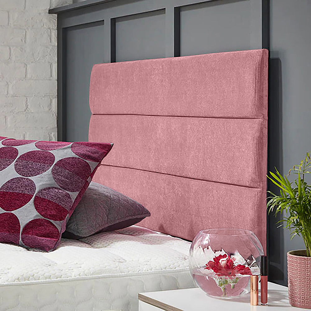 Eleganza Home Bliss King Size Pink Naples Strutted Headboard Image 2