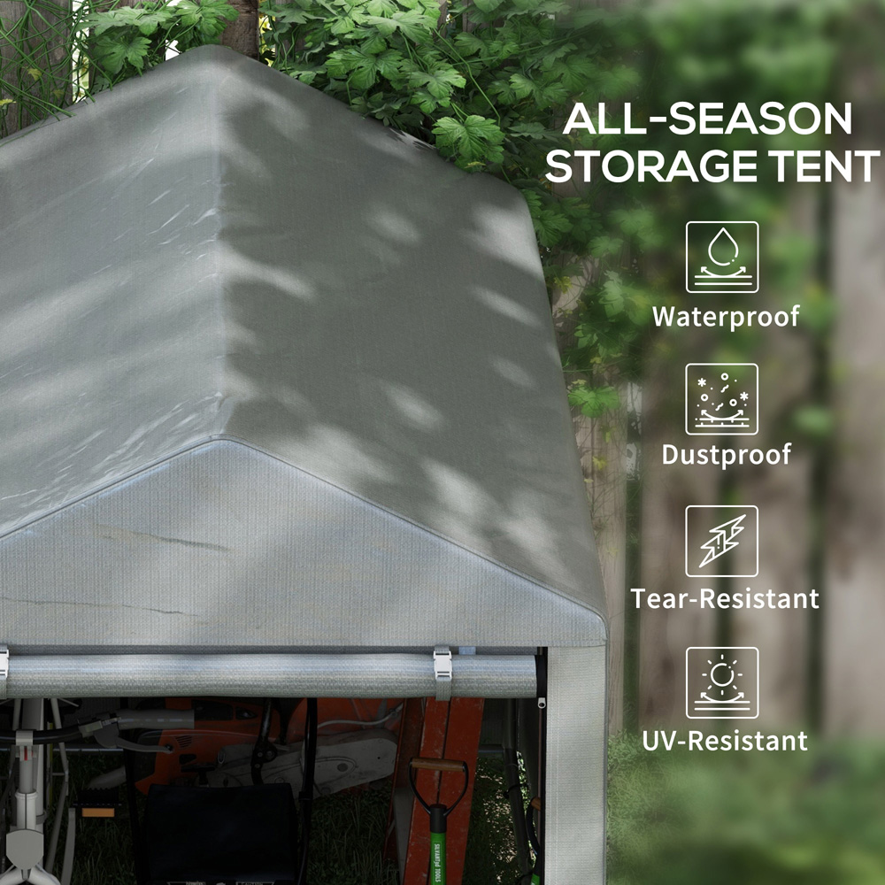 Outsunny 3.9 x 5.9ft Portable Garden Storage Shed Image 8