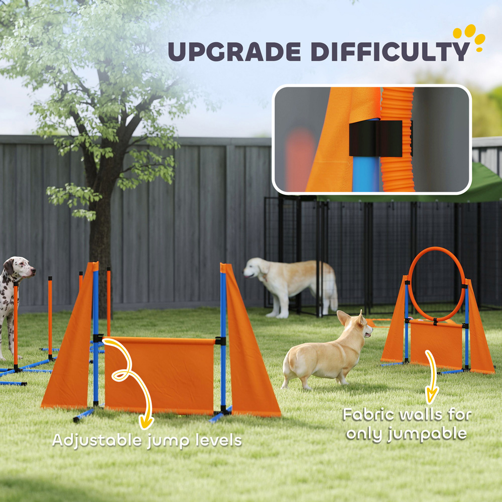 PawHut 6 Piece Orange Dog Agility Set Image 5