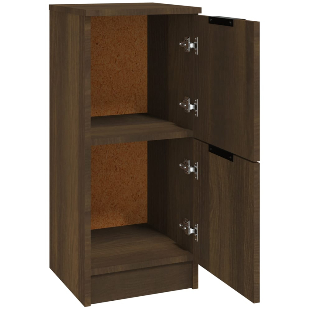 vidaXL 2 Door Brown Oak Narrow Sideboard Image 6