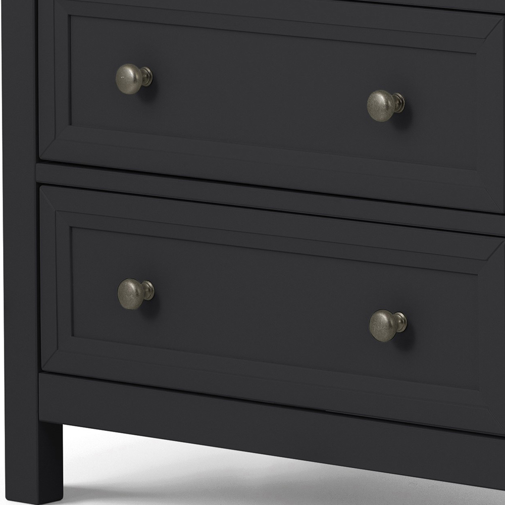 Julian Bowen Maine 6 Drawer Anthracite Wide Chest of Drawers Image 4