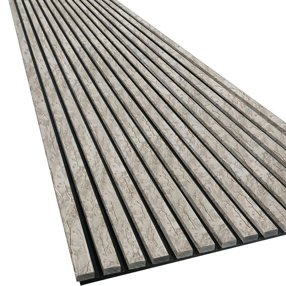 Britwall Black and Gold Vein Linear Acoustic Slat Wall Panel 2400 x 600 x 21mm 2 Pack Image 4