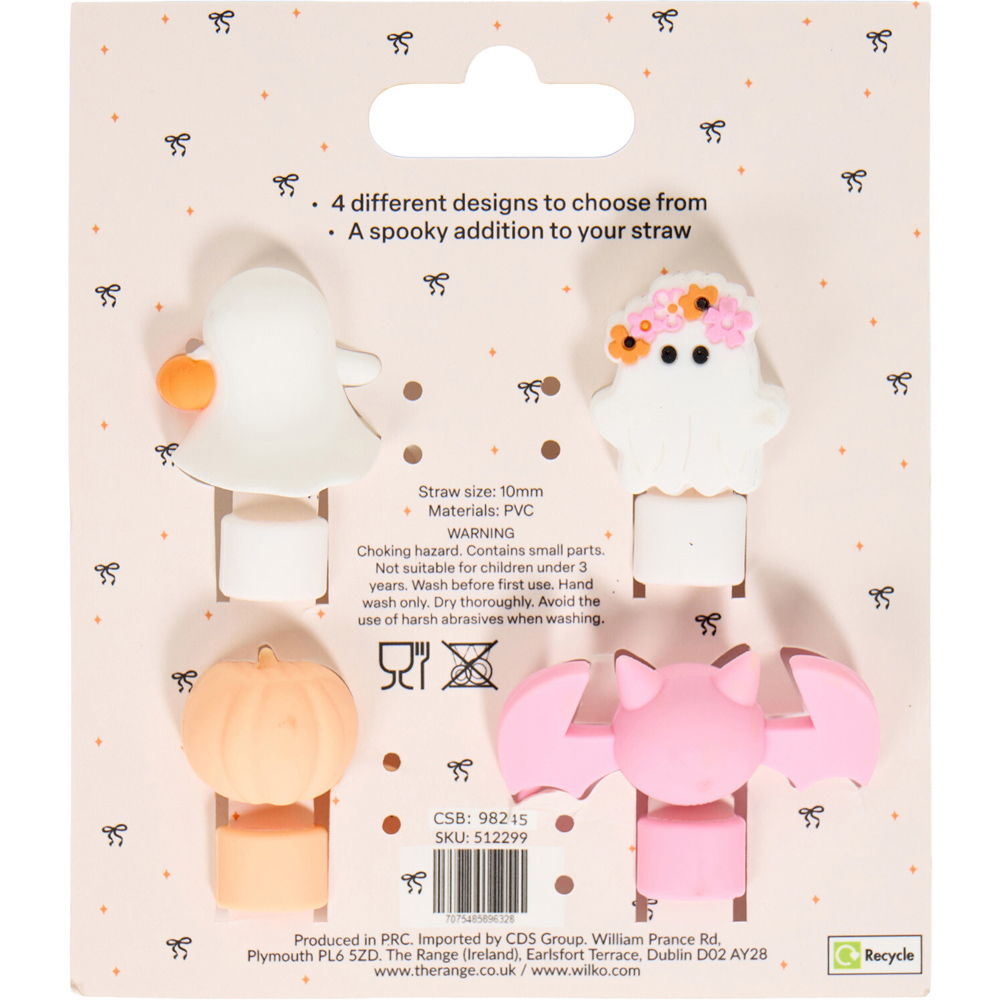 Pack of 4 Autumn or Halloween Straw Toppers Image 3