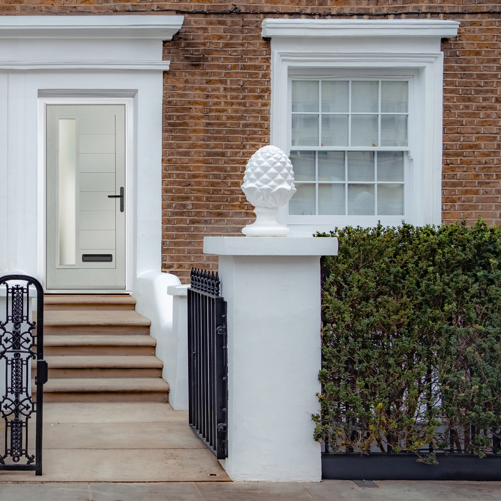 Crystal-Direct Monza Agate Grey GRP Clear Glass Left Hand Open Front Door 2090 x 920mm Image 2