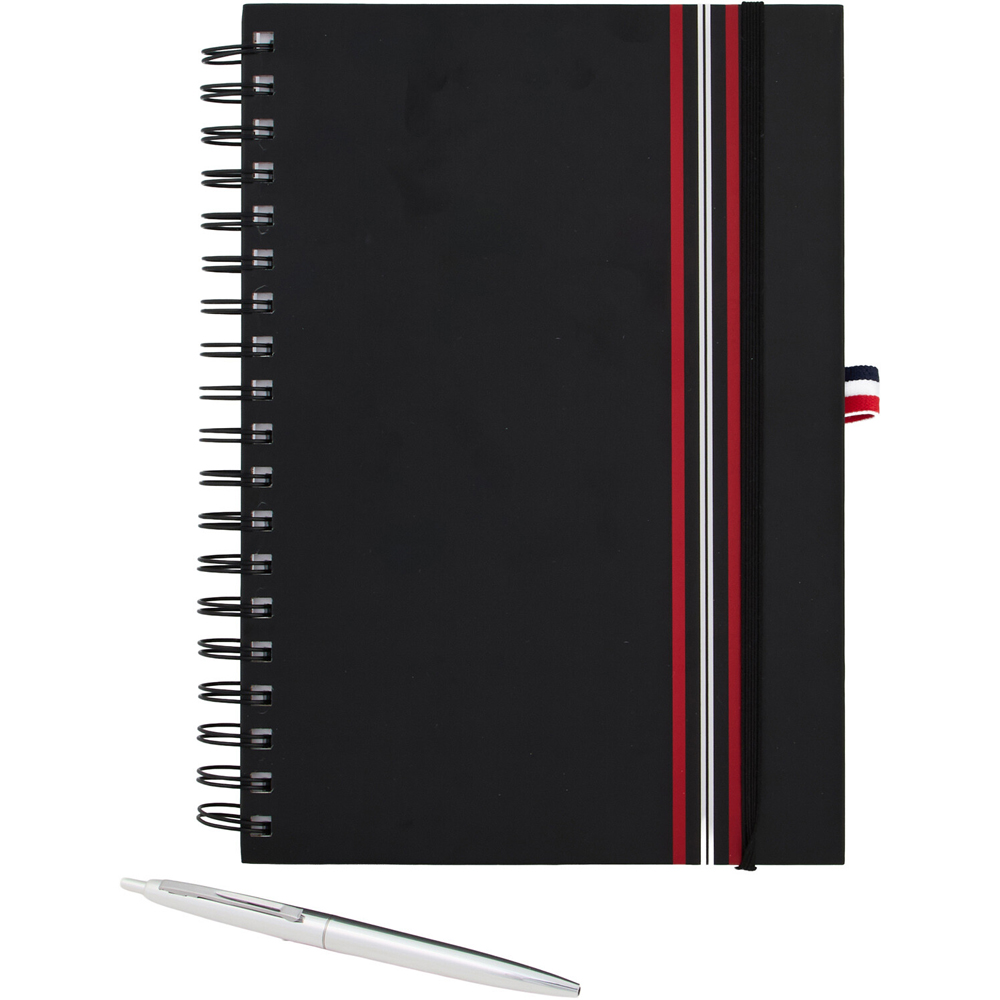 Red and Black Stripe- B5 NB & Pen Image 2