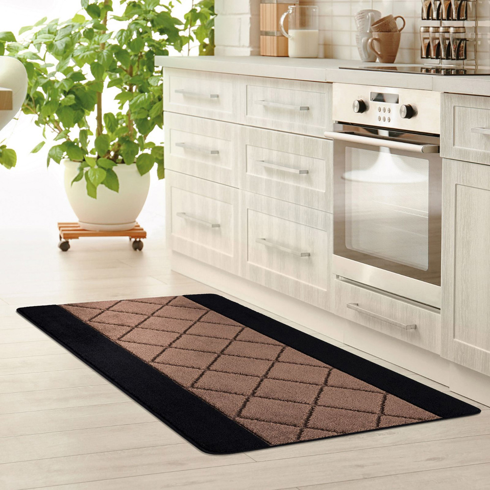 Smart Living Carmela Black and Brown Gel Back Non-Slip Mat 80 x 150cm Image 4
