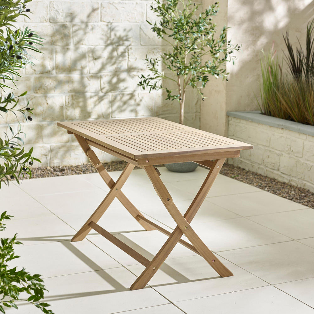 Furniturebox Essen and Metz 4 Seater Wood and Wicker Dining Set Image 5