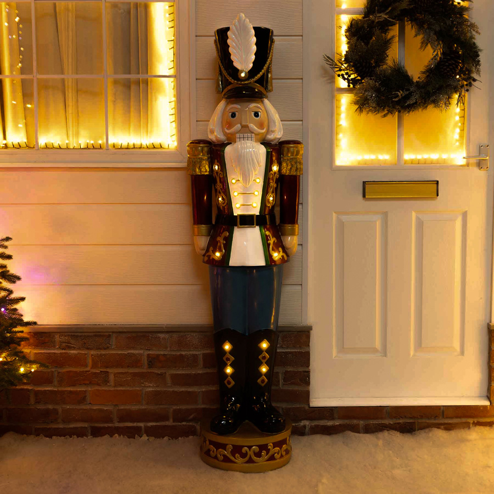 The Christmas Centre Red White and Blue LED Lights Traditional Nutcracker Soldier 5.5ft Image 7