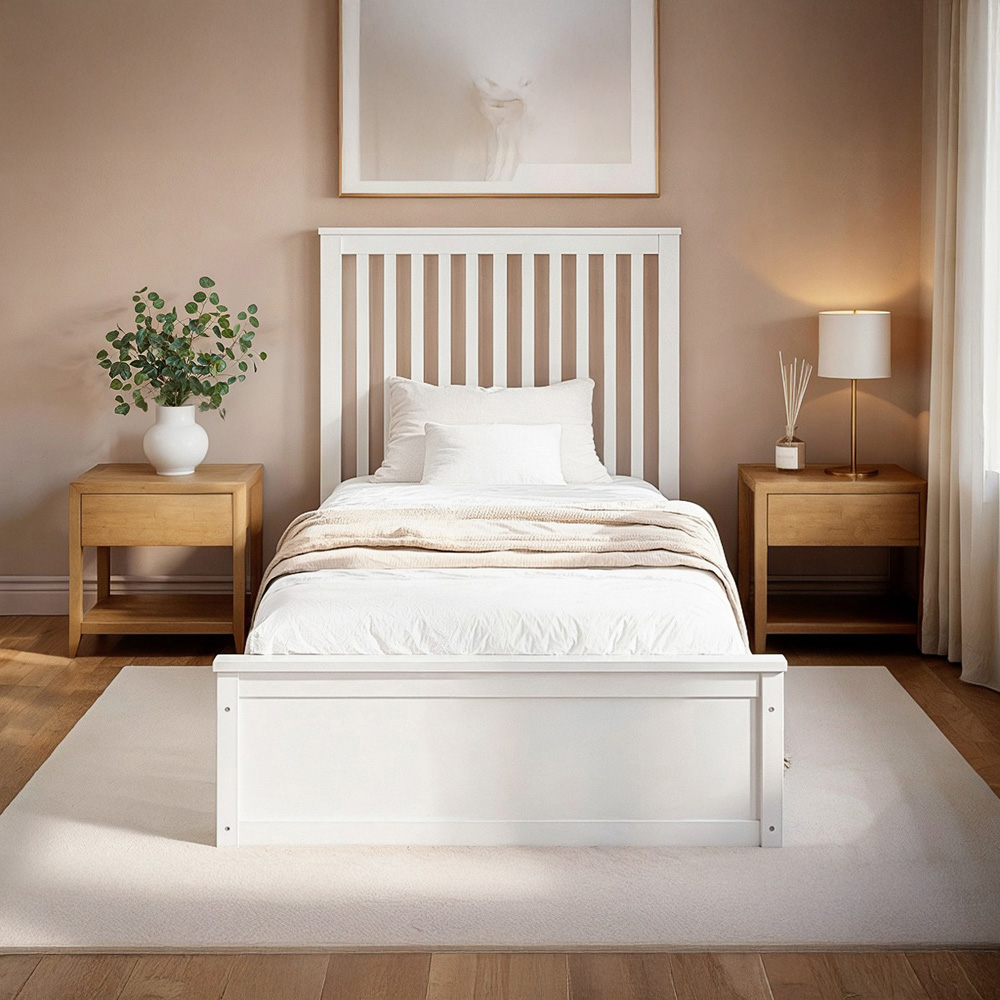 Flair Airedale Single White Wooden Ottoman Bed Image 6