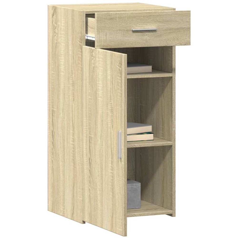 vidaXL Single Door Single Drawer Sonoma Oak Sideboard Image 3