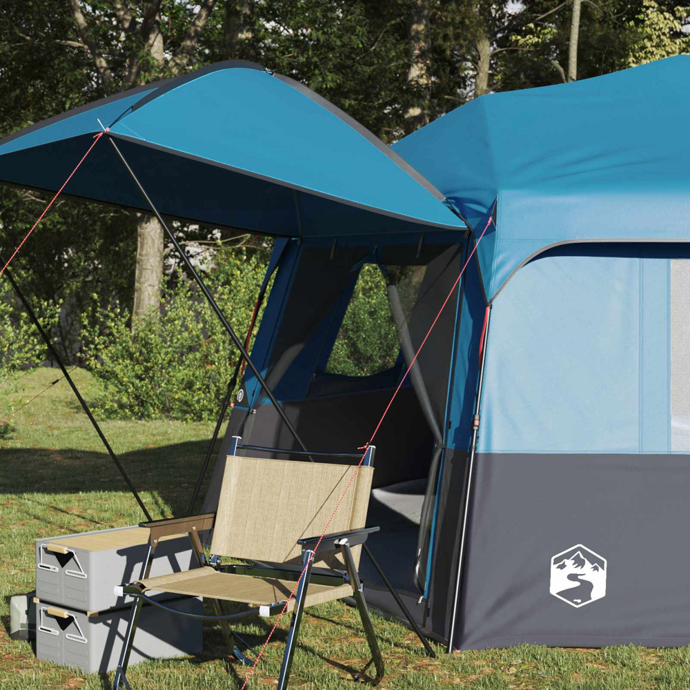 vidaXL 12 Person Instant Camping Shelter Blue Image 2
