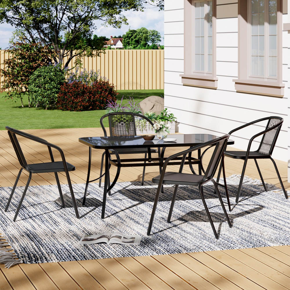 Living and Home Wicker 4 Seater Patio Set Image 6